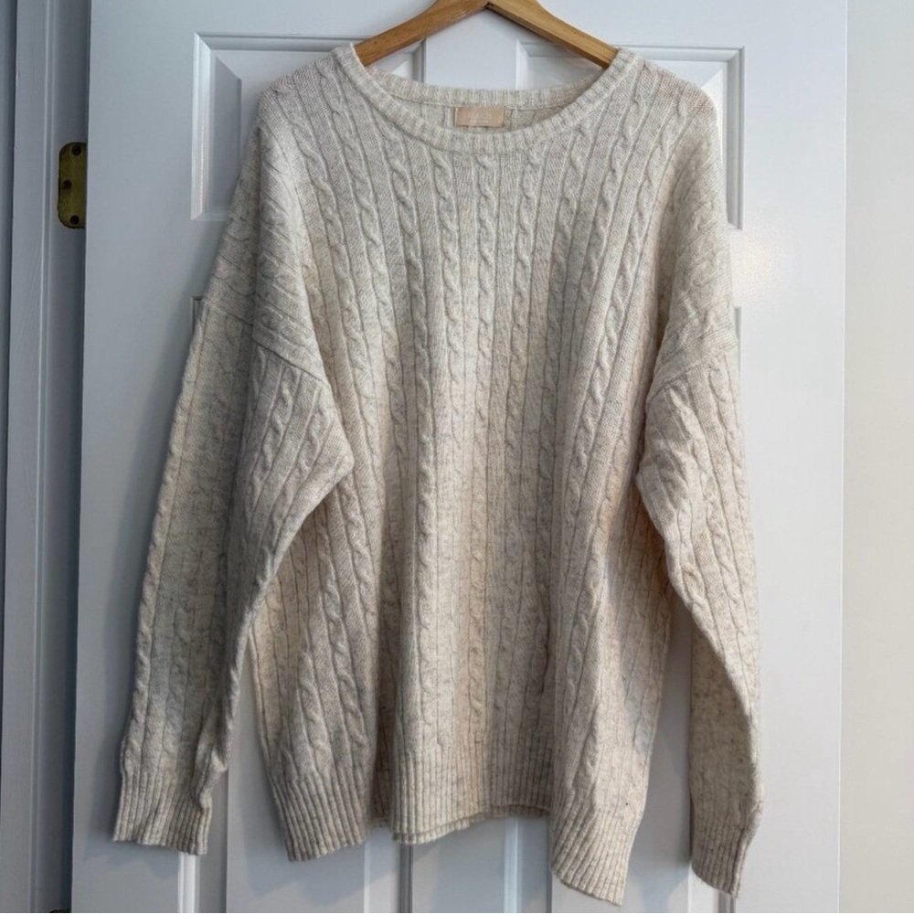 nuuds Cream Cable Knit Sweater